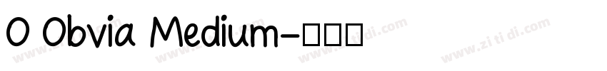 O Obvia Medium字体转换
